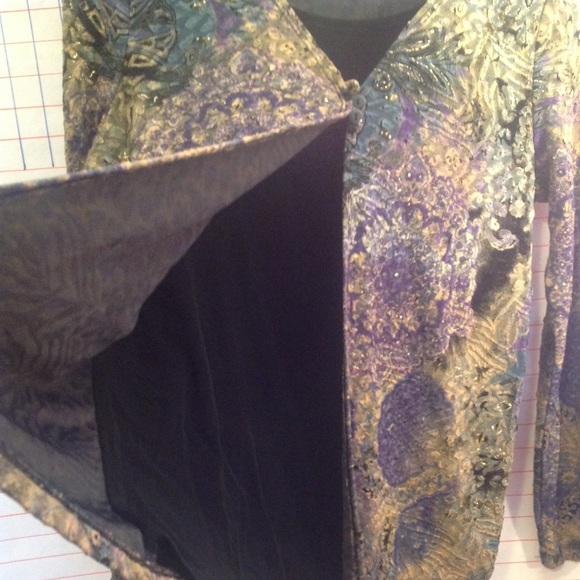 JM COLLECTION  1 piece layered look attached sweater set, M petite - Picture 3 of 7